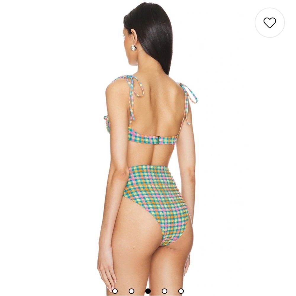 NWT BEACH RIOT Highway Bikini Bottom in Sunny Side Gingham - Picture 6 of 8
